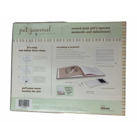 NEW Pet Journal Puppy Baby Book with Pet Paw Print Stamp Kit Dog Scrapbook Album - Picture 9 of 12